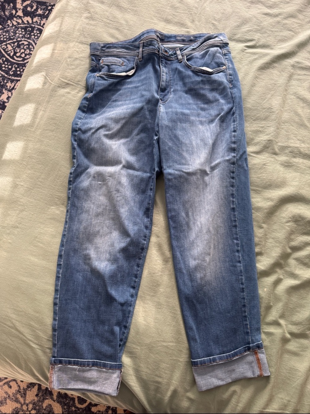 J. Jill Distressed Light Blue Boyfriend Jeans